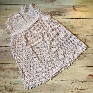 Anthropologie boho lace top